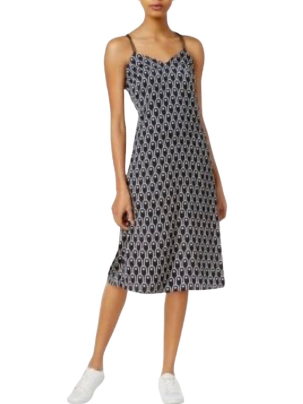 A|X Armani Exchange Geometric Arch Print Slip Dress